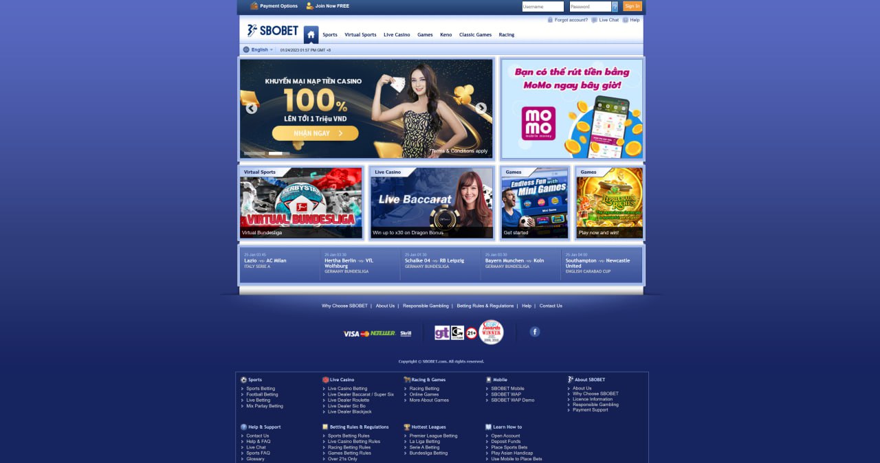 sbobet Nhà Cái Uy Tín